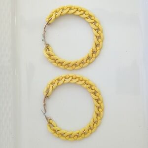 Goldtone Hoop Earrings acrylic